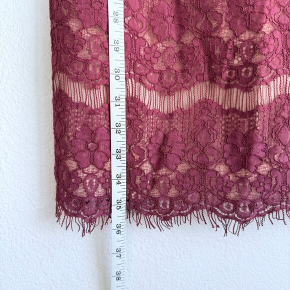 NWT Anthropologie Maeve Elsa Lace Peplum Cap Sleeve Dress in Wine Red Sz Medium - Picture 10 of 12
